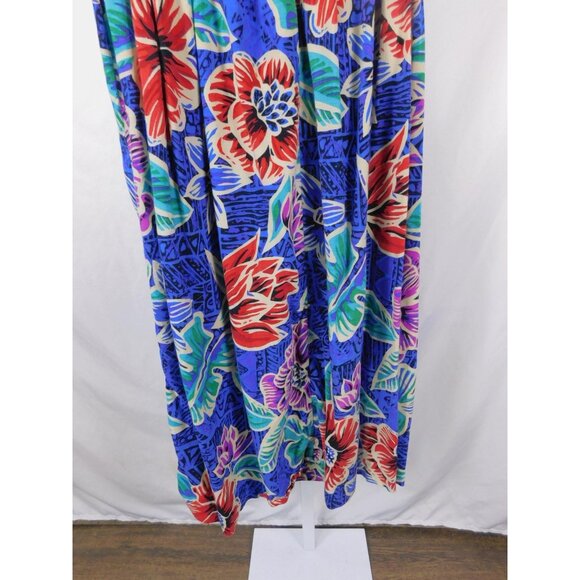 Vtg Worthington Blue Floral Pleated Skirt 8 USA 90s - Picture 6 of 11